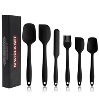 6 spatula sets bakeware bpa free silicone scrapers spoon non stick silica cake bbq heat resistant flexible scraping baking tools