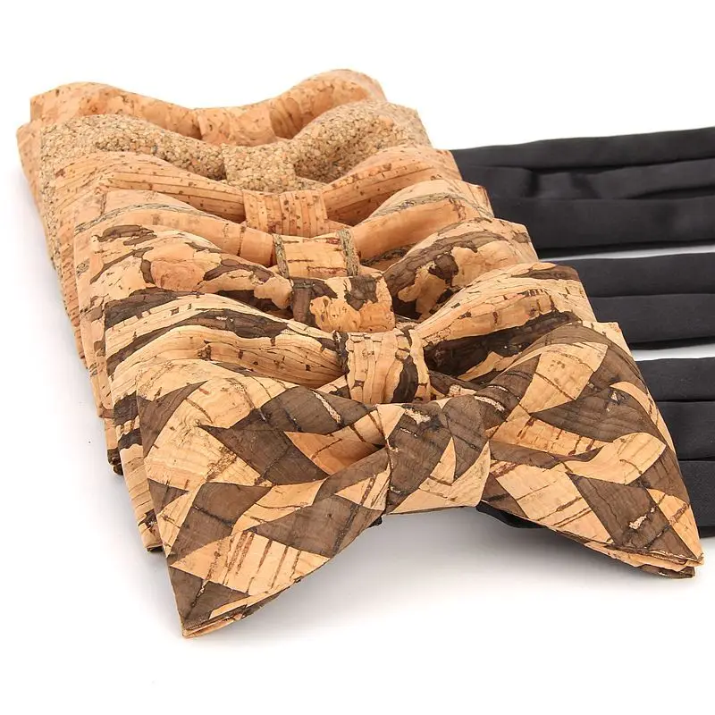 YISHLINE Новый пробковый деревянный мужской галстук бабочка новинка ручной работы