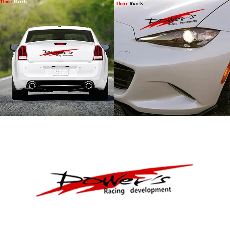 

Наклейки Three Ratels TZ-SSS Power's Racing для кузова автомобиля, ПВХ, виниловые, водонепроницаемые автомобильные аксессуары, наклейка