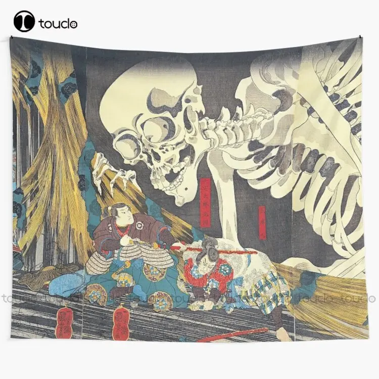 

Utagawa Kuniyoshi Takiyasha The Witch And The Skeleton Spectre 1847 Tapestry Blanket Tapestry Bedroom Bedspread Decoration