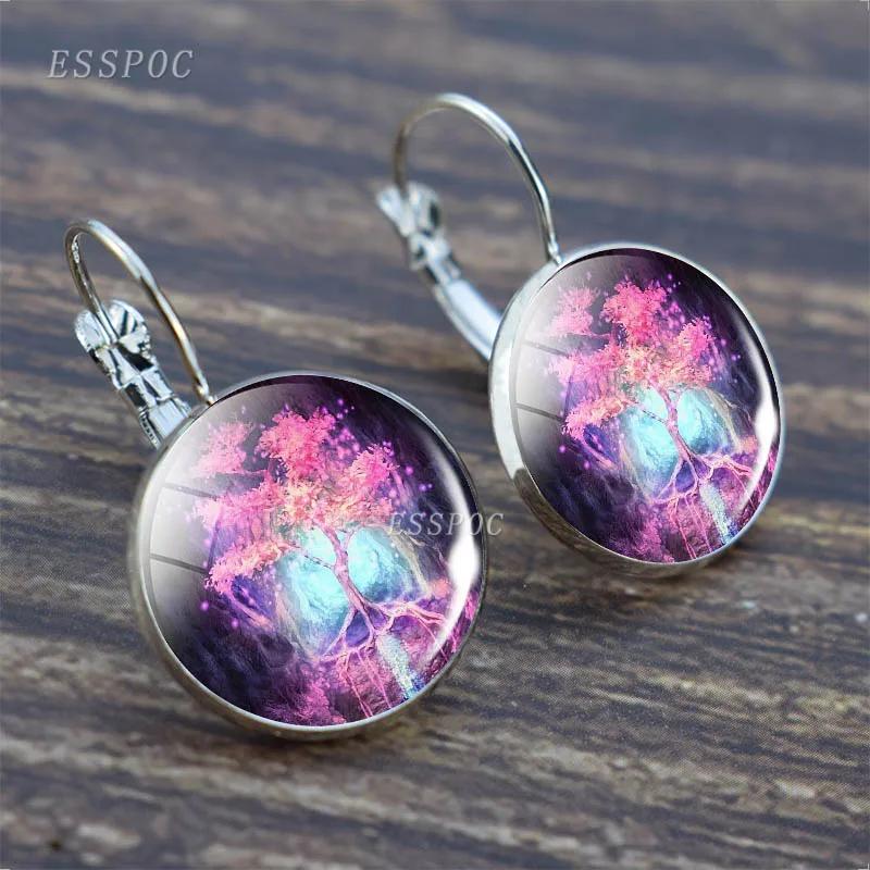 Женские серьги-крючки Модные Серебристые серьги в виде дерева из Франции Прямая