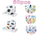 50 шт. детская трехслойная тушь для ресниц MondkapjeDust дышащий одноразовый шарф Mondkapjes маска для косплея на Хэллоуин