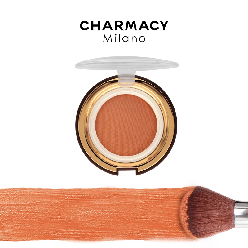 

CHARMACY Orange Yellow Brown Cheek Blusher Matte Face Color Pigment Peach Pink Contour Makeup 4 Color Long Lasting Blush Palette