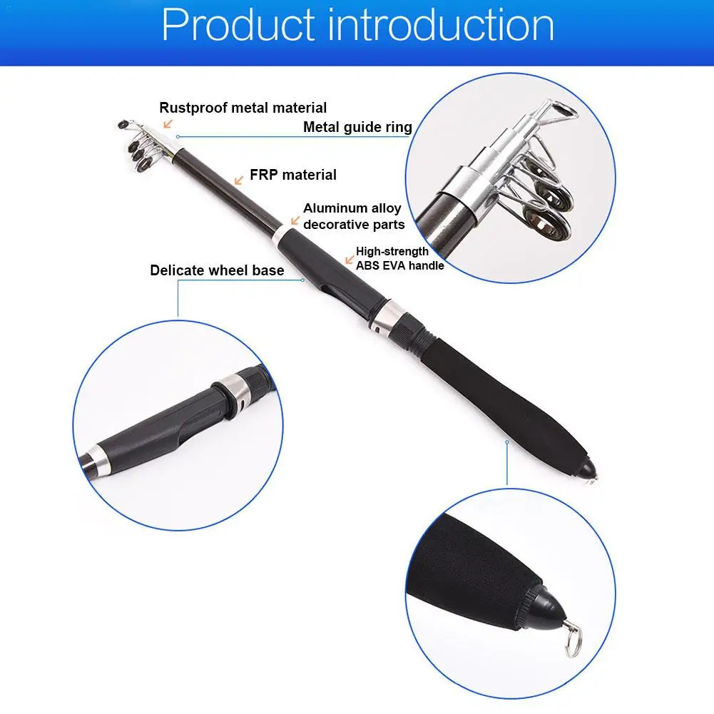 Телескопическая удочка для начинающих и катушка полный комплект спиннинговая