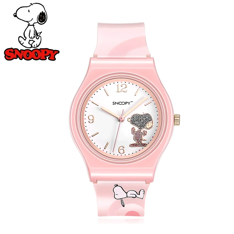 Детские милые Мультяшные повседневные наручные часы Snoopy граффити циферблат Pu