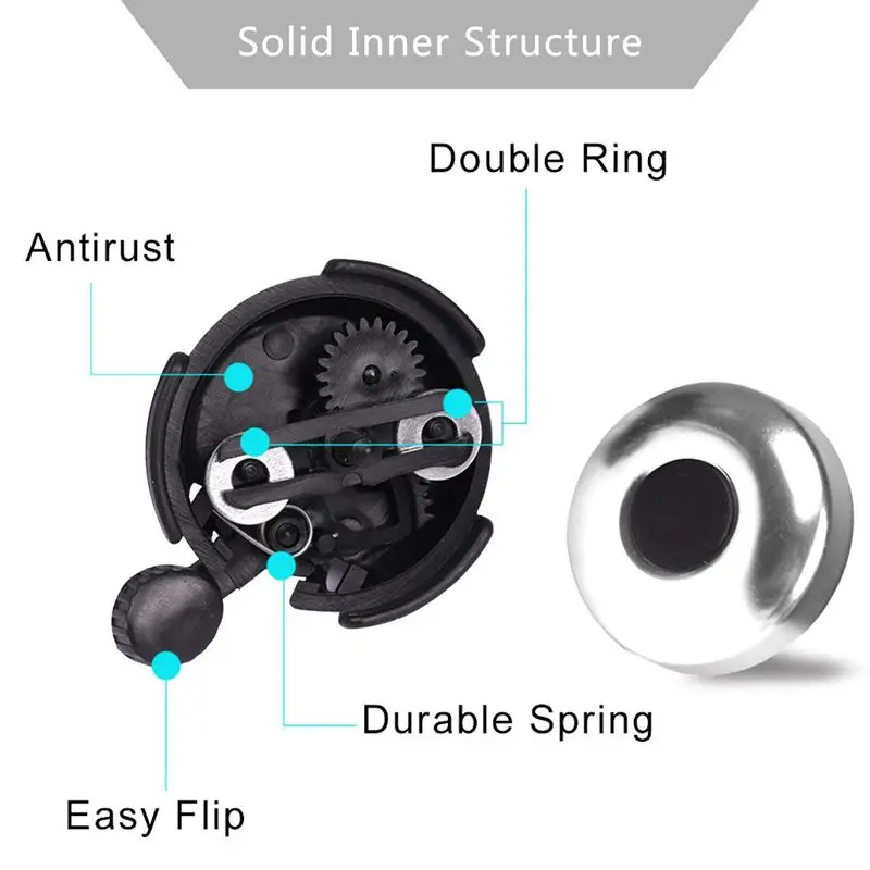 Велоколок - Классическое алюминиевое кольцо для взрослых, мужчин, женщин, детей, девочек и мальчиков. Для горных велосипедов.