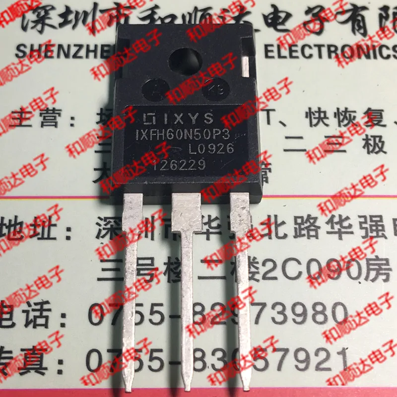 

10pcs/lot IXFH60N50P3 brand new spot TO-247 500V 60A