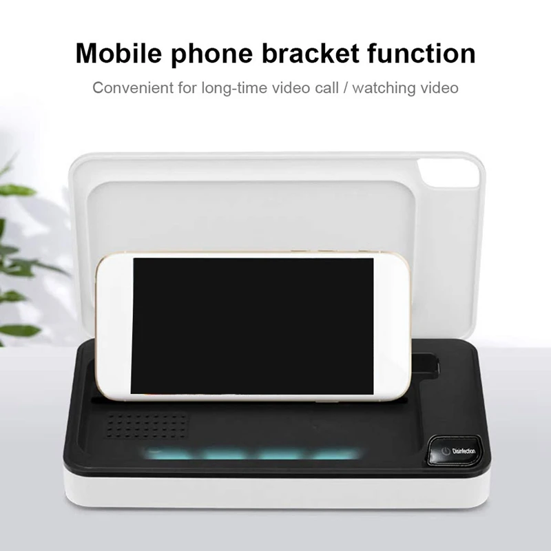 

Disinfection Box, Portable Multi-Function Disinfection Mobile Phone Mask Nail Cleaner with Charging Function,2Pack