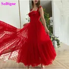 Женское вечернее платье до щиколотки, красное короткое платье для выпускного вечера, 2021 размера плюс