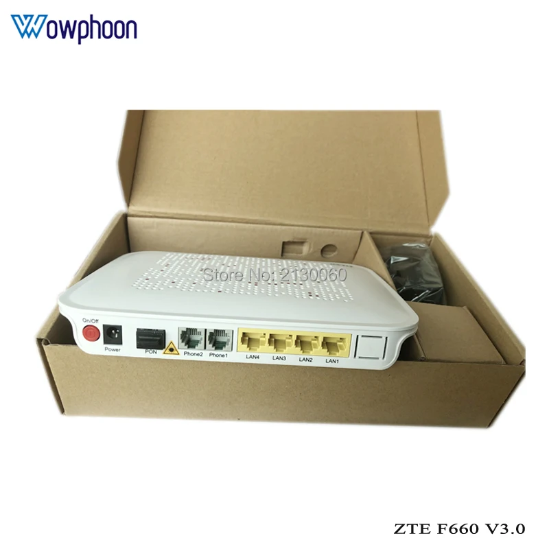 Оригинальный zte GPON ONU ONT F660 3 0 Версия 1GE + 3FE 2POTS wifi 1USB английская прошивка оптический