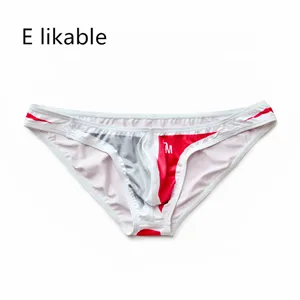 E likable new four seasons fashion wild men's underwear sexy low waist comfortable breathable color matching briefs