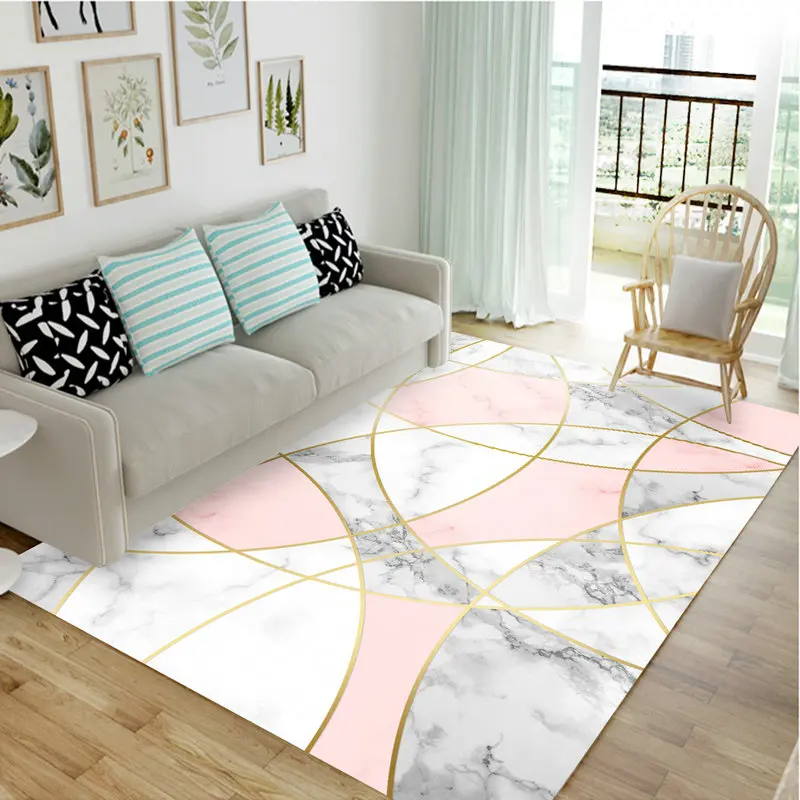 

Nordic Abstrac Style Carpet For Living room Modern Brief Bedroom Rug Cute Kids Room Rug Home Soft Large Area Coffee Table Mat