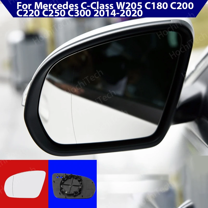 

1 шт. замена зеркала заднего вида левое и правое стекло для Mercedes C-Class W205 C180 C200 C220 C250 C300 2014-2020 с подогревом