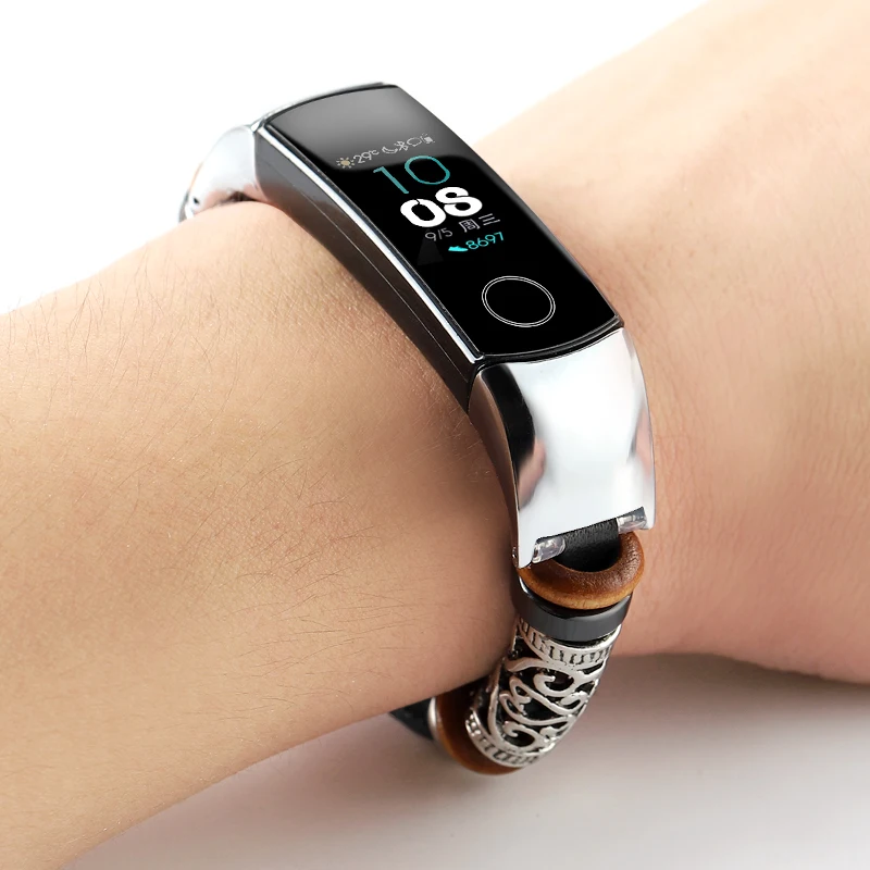 7776 Металлический браслет для huawei honor band 5 Миланская петля ремешок для honor band 4 сменный ремешок магнитная пряжка регулируемый размер - Цвет: 7776