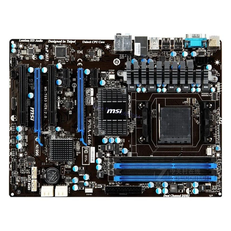 Разъем AM3/AM3 + для материнской платы MSI 970A-G46 DDR3 32 Гб AMD FX/Phenom II/Sempron PCI-E 2 0 б/у