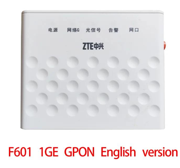 

100% segunda mano, 14 Uds. F601, оригинальный, 1GE ONT ONU GPON, интерфейс терминал gpon, прошивка на английском языке,