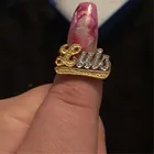 AurolaCo, персонализированные резные кольца с именем, кольца с именем инициала, персонализированные кольца с позолотой 18 карат для женщин, подарки