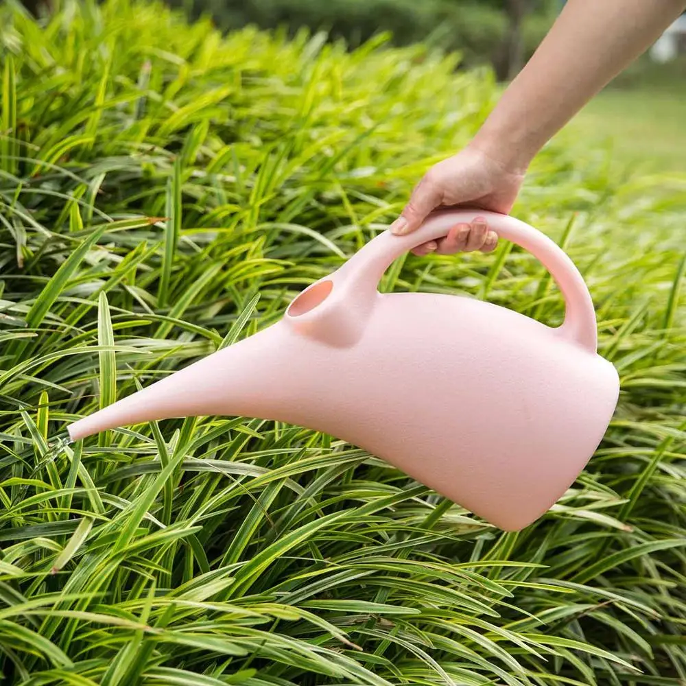 

1L 2L 3L Pure Color Plastic Long-mouth Shower Pot Watering Can Plant Watering Can Gardening Supplies
