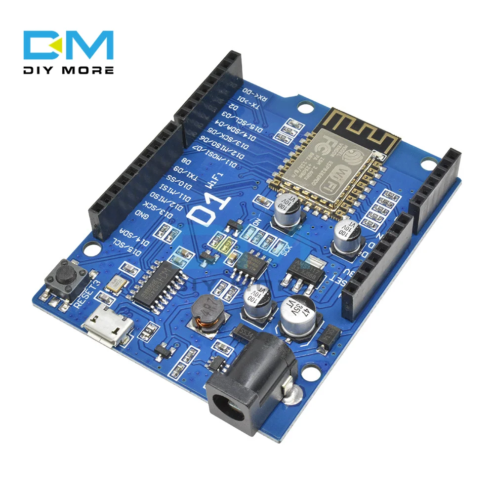 

Smart Electronics ESP-12E WeMos D1 UNO R3 CH340 CH340G WiFi Development Board Based ESP8266 Shield for Arduino Compatible IDE