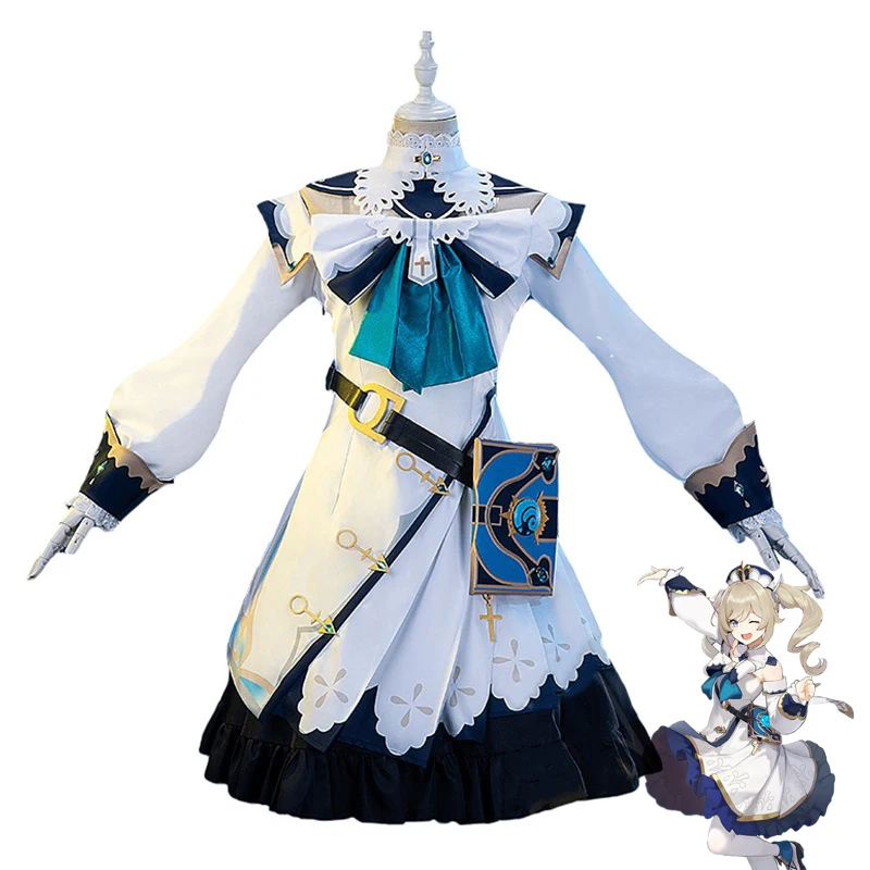

New Genshin Impact Cosplay Costume Barbara Cosplay Costumes Outfit Full Set Carnival Halloween Adult Costumes for Women S-XL