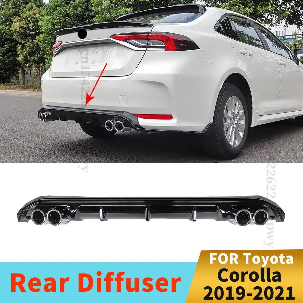 

Чехол для губ заднего бампера, аксессуары из углеродного волокна, защитный диффузор заднего бампера, комплект с широким кузовом для Toyota Corolla 2019, 2020, 2021
