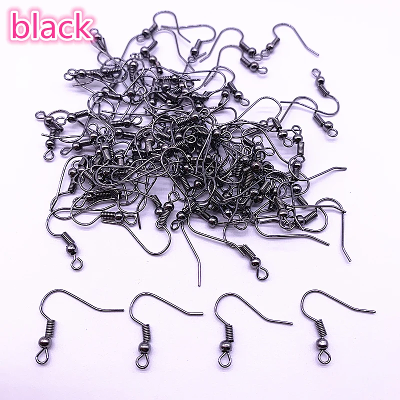 black 100 шт(50 пар) фурнитура для изготовления ювелирных изделий - Цвет: black
