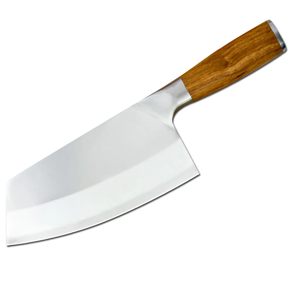 

XYj 8 inch Chinese Butcher Kitchen Knife 4cr13 Stainless Steel Cutlery Knife Full Tang Cleaver Cutter Filleting Steak Knife