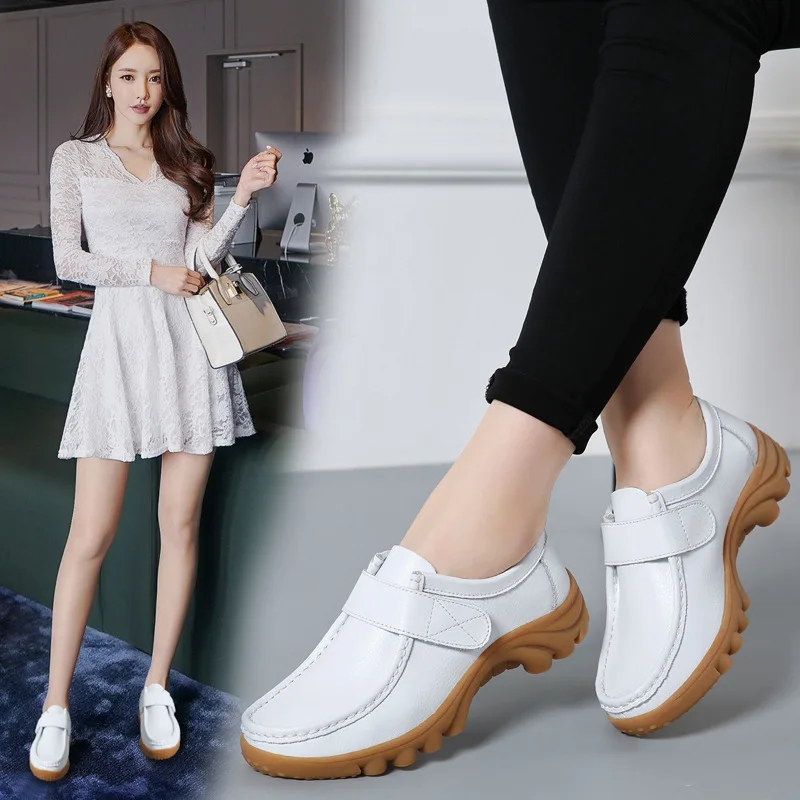 Маленькая кожаная обувь женская летняя и осенняя Новая на высоком каблуке в