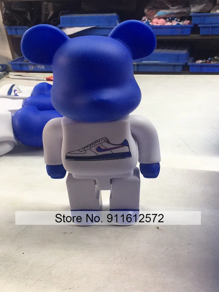 

Bearbricklys 28cm 400% Bear&bricklys Toy Blue Shoes Blocks Bear Toy Action Toy Figures Garage Kits Dolls Kids Toys