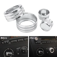 car center console air conditioning volume control knob button ring cover frame sticker control car radio decoration car styling