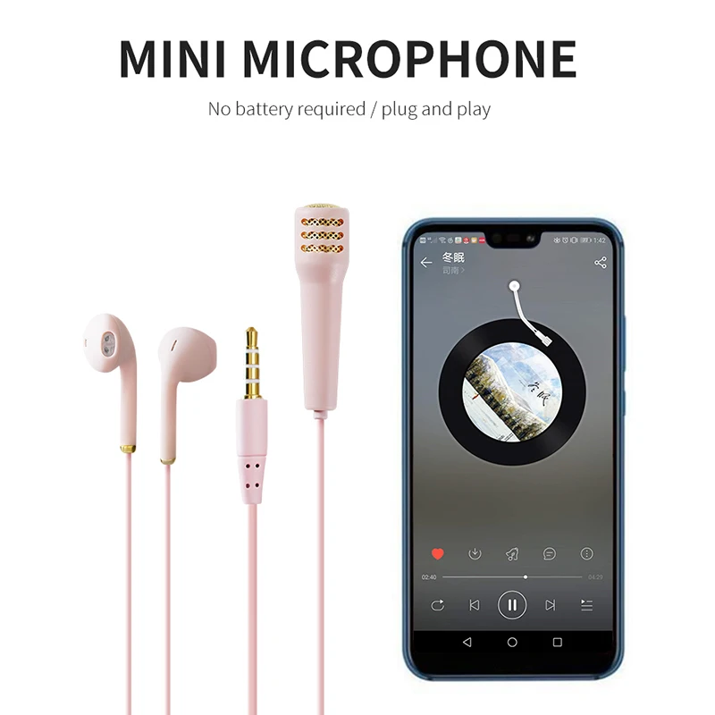 Портативные проводные наушники DISOUR Hi-Fi с басами и мини-микрофоном гарнитура для