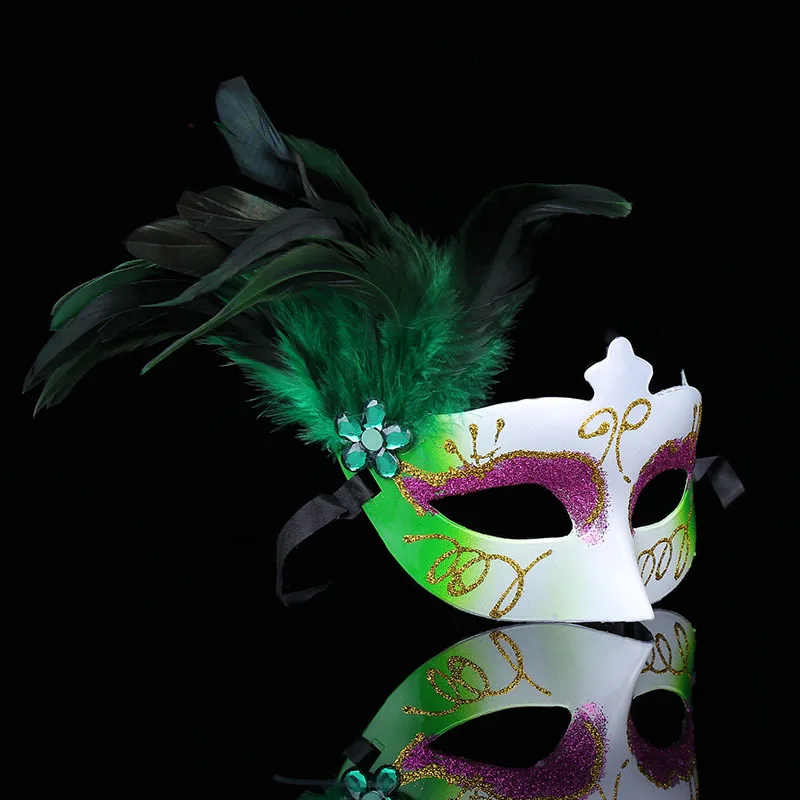 Бал-маскарад маска с перьями на Хэллоуин костюм день рождения Выпускной Выходные