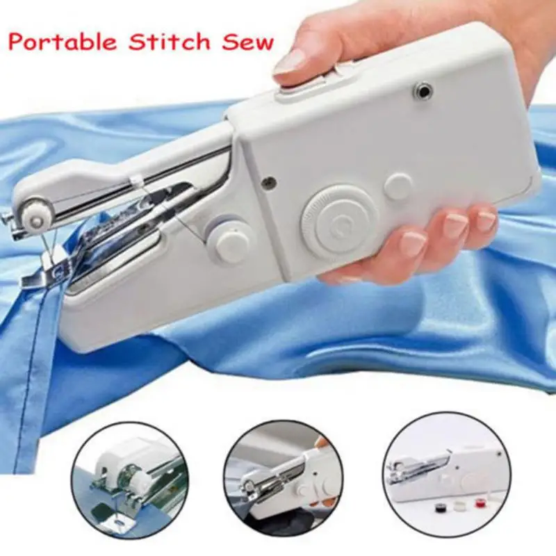 

1pc Portable Mini Manual Sewing Machine Simple Operation Sewing Tools Sewing Cloth Fabric Handy Home DIY Needlework Tool