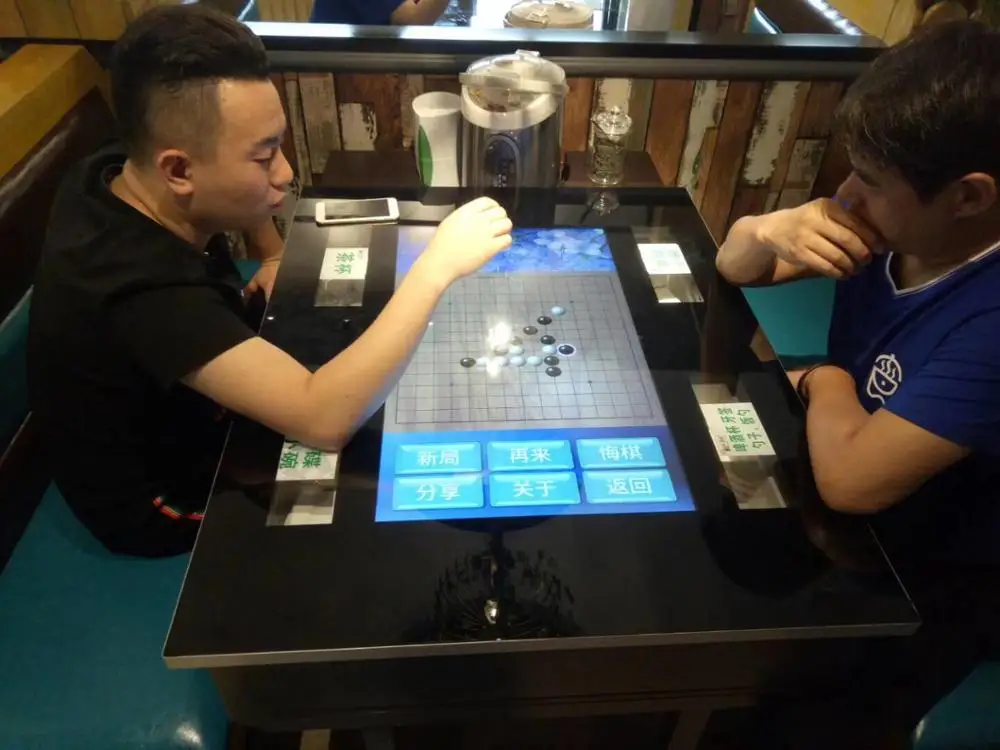 ПК Встроенный сенсорный интерактивный цифровой столовый стол для заказа еды