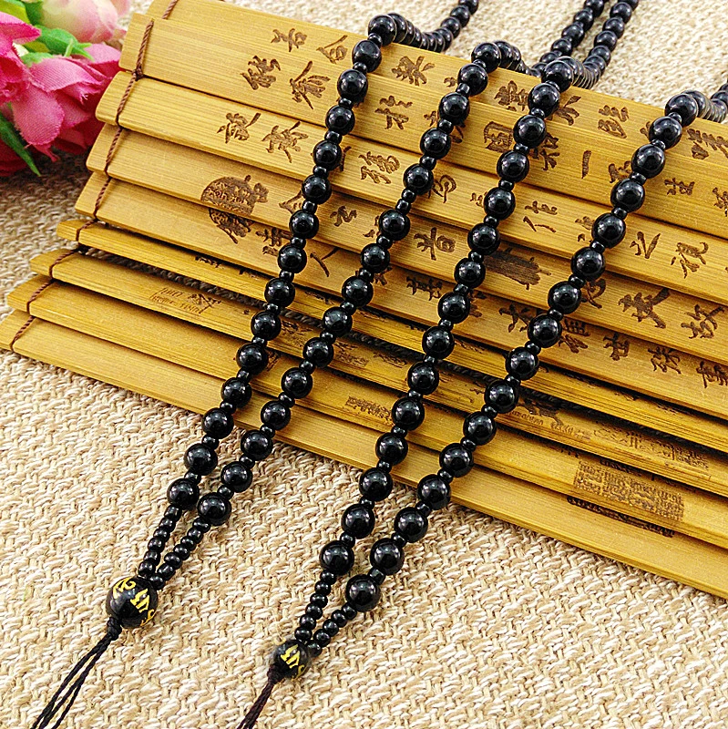 2 шт ручной вязки ожерелье шелковая нить узел шнур бусины для подвески мантра