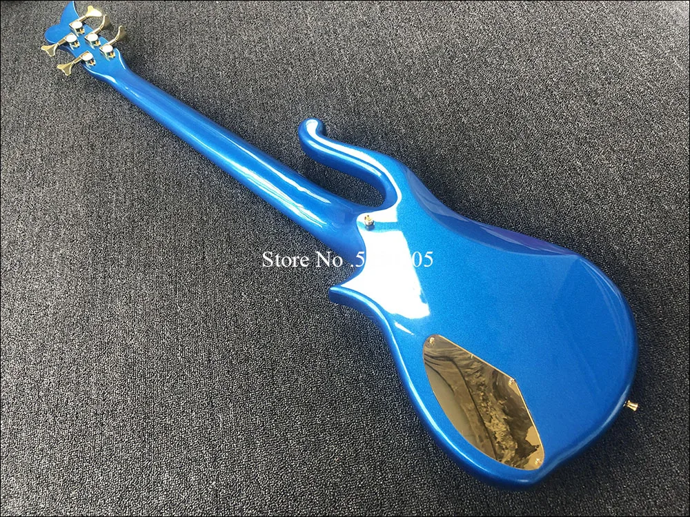 

High quality prince cloud electric bass guitar,White 5 string bass guitar,Blue bass,free shipping