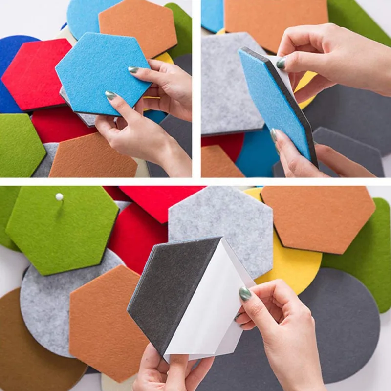 DIY Войлок шестиугольник фон доска головоломка фото настенная украшение ремесло