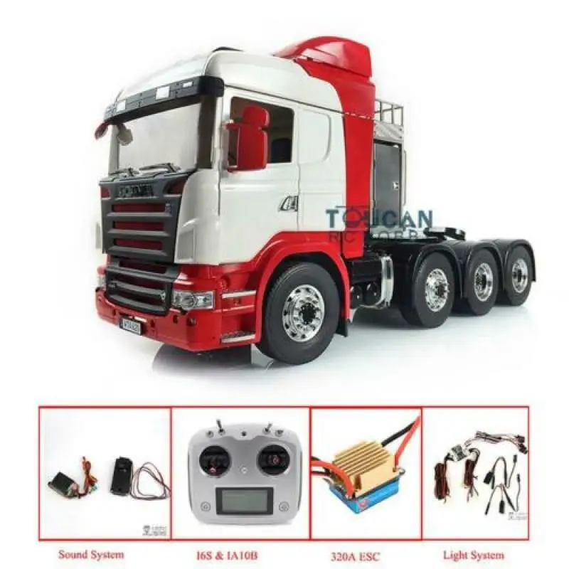 

LESU 1/14 Metal 8*8 Chassis RC Tractor Truck for Hercules TAMIYA Scania Cabin THZH0541-SMT4