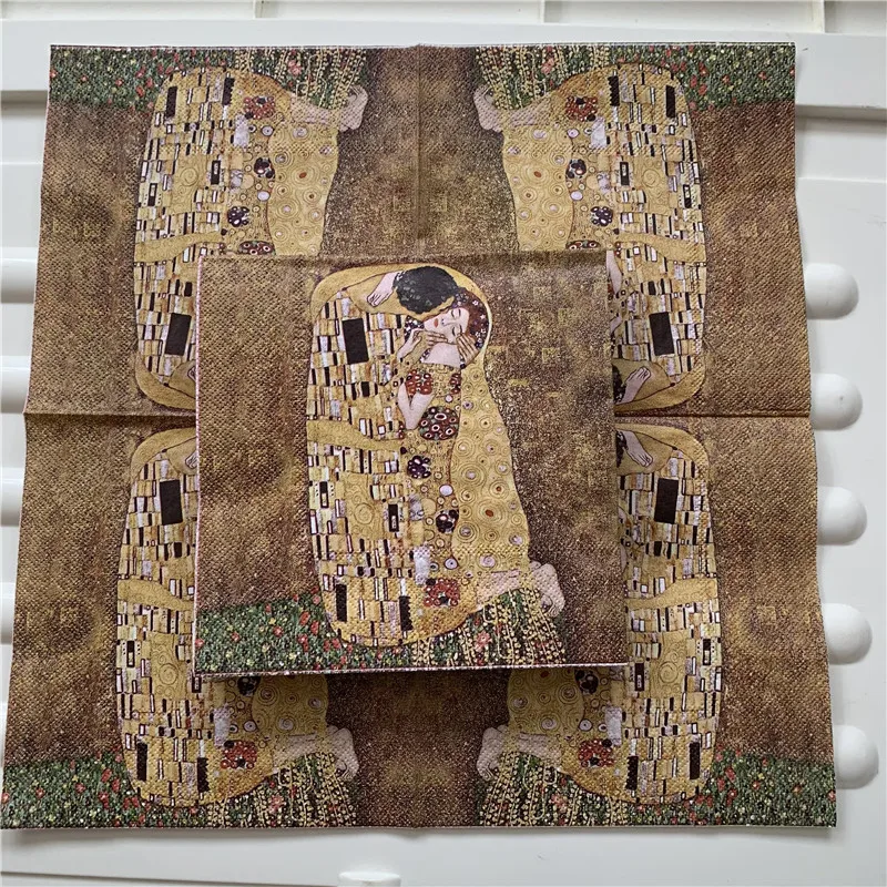 20 3-слойные фанерные в винтажном стиле салфетки с бумажными одноразовыми картина