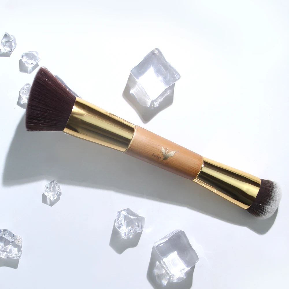 Кисть для пудры с двойной головкой румяна основа макияжа кисть контуринга
