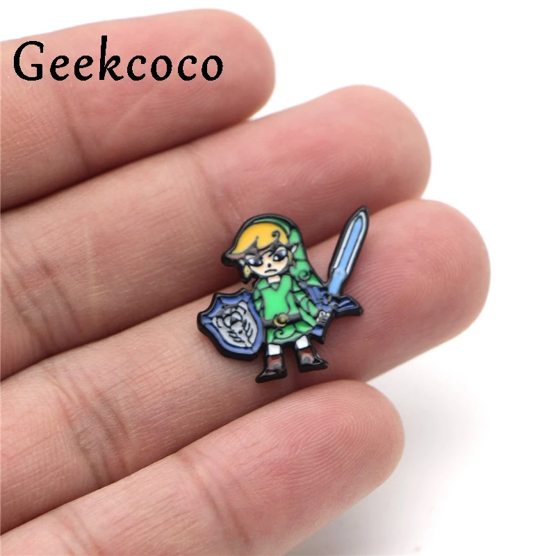 Legend of zelda, эмалированная булавка из металлического сплава цинка, трендовая медаль, эмблема на рюкзак, рубашку, одежду, сумку, броши, Значки для мужчин и женщин J0048
