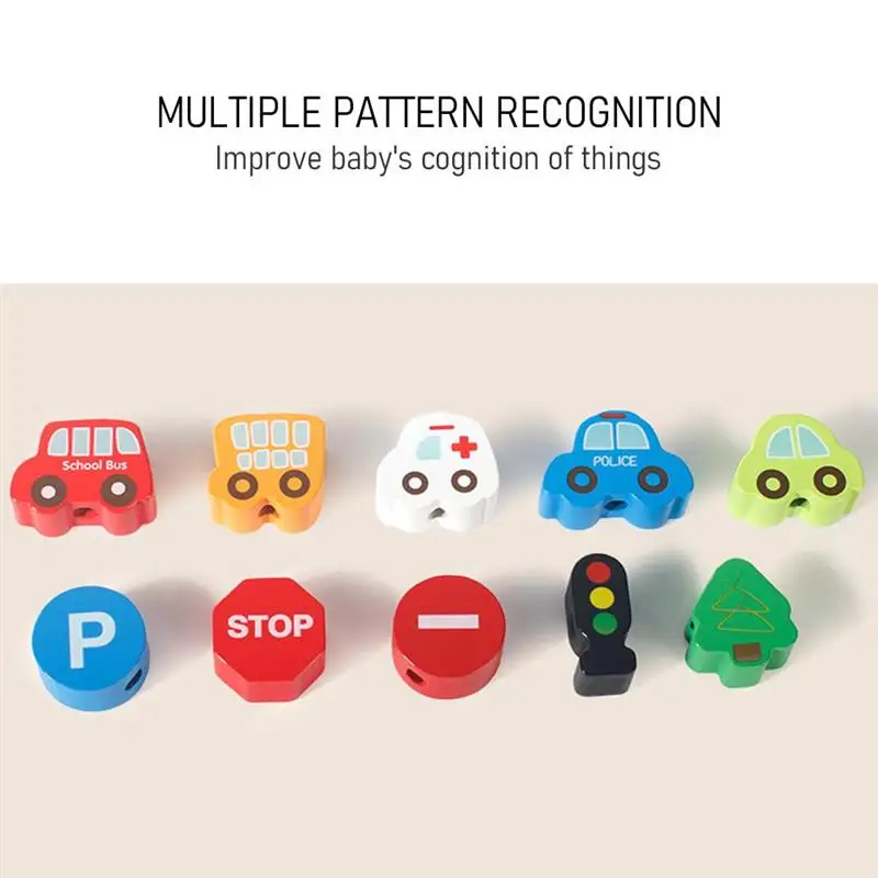 Игрушка-нитка для девочек и мальчиков деревянный дорожный шнурок с буквами