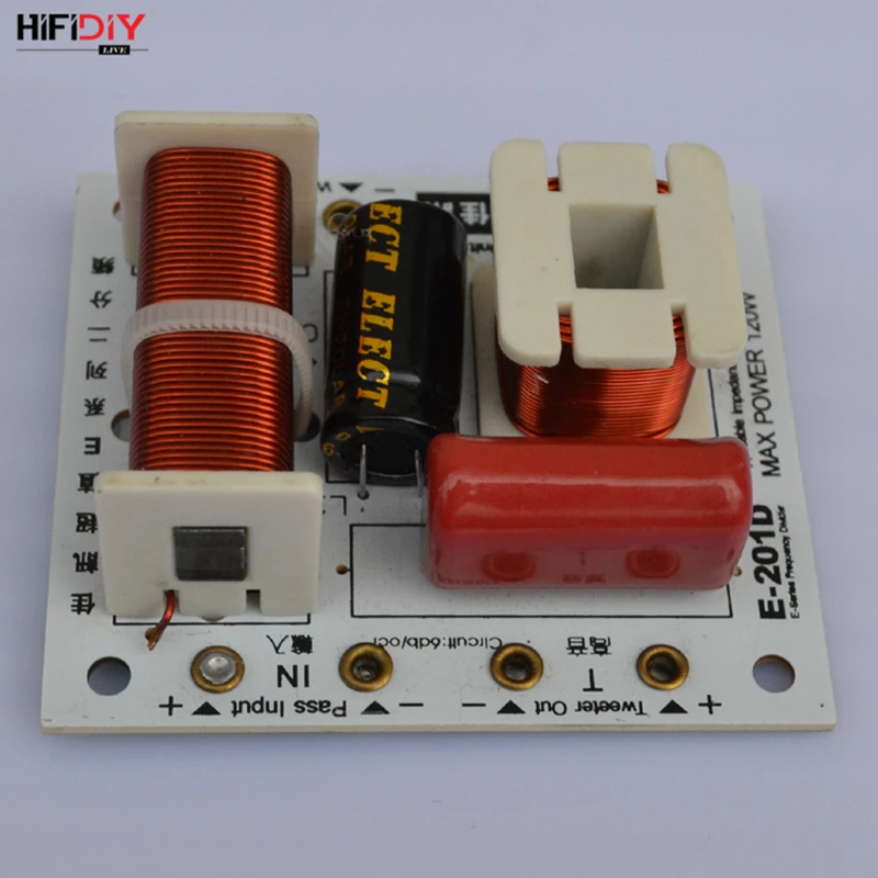 HIFIDIY E-201D 2 Way динамик (твитер + бас) HiFi s аудио кроссовер с делителем частоты фильтры