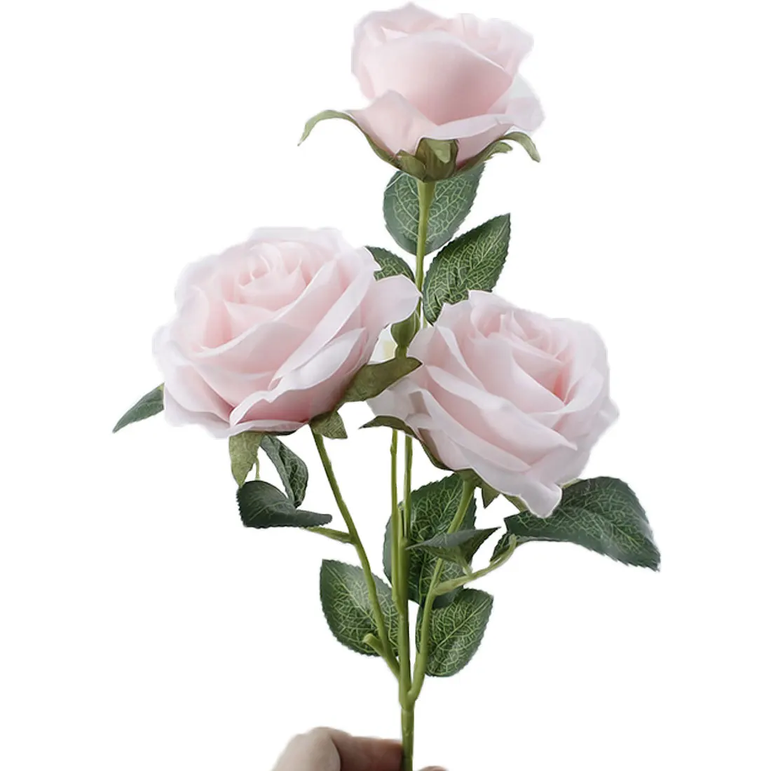 Light pink 1 Шелковый букет 3 головки искусственный цветок французская Роза свадебное украшение цветочный букет поддельные Свадебные украшения для дома вечерние аксессуары - Цвет: Light pink