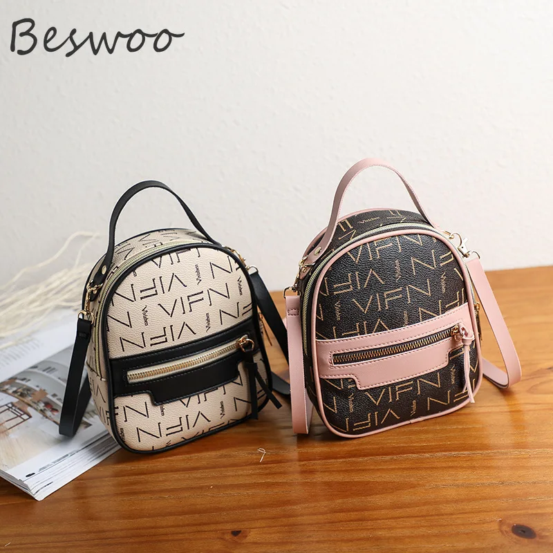 

Women's Backpack Fashion Leather All-matching Shoulder Bag Letter Printing Outdoor Handbags Casual Bags for Women Dropshipping