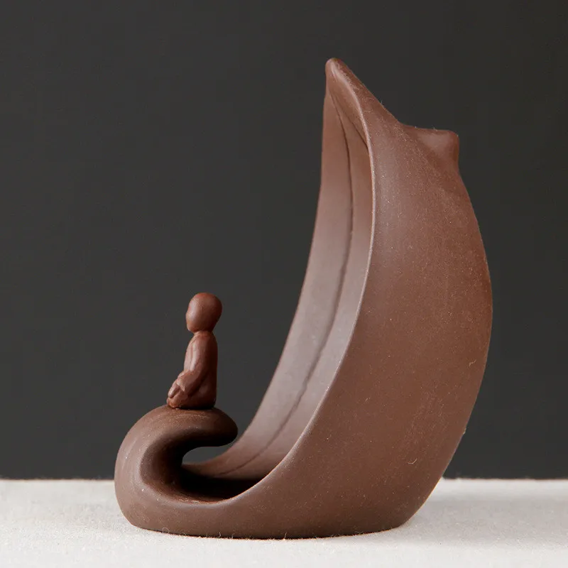 Фиолетовая глиняная горелка для благовоний медитация креативный Декор дома