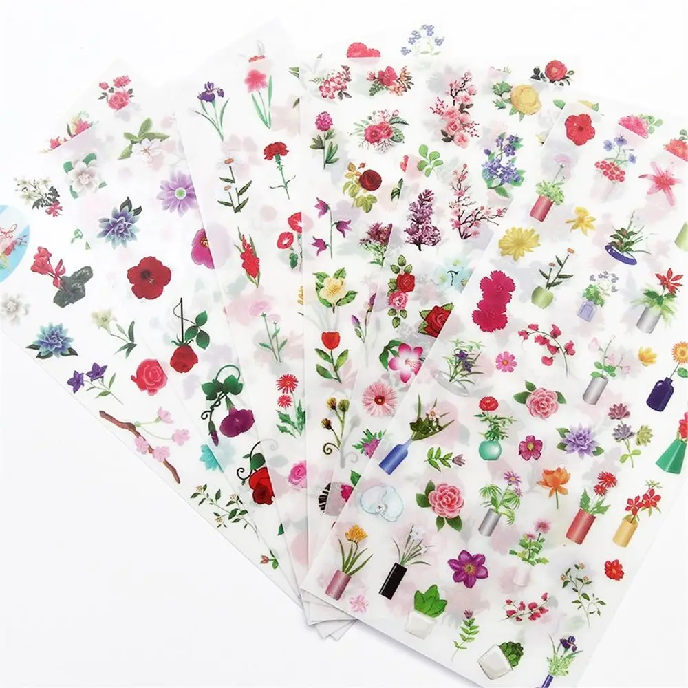 

6pcs/set Kids Stickers Toys Play Game Flowers StickersChildren Cute Refrigerator Sticker DIY Accessories