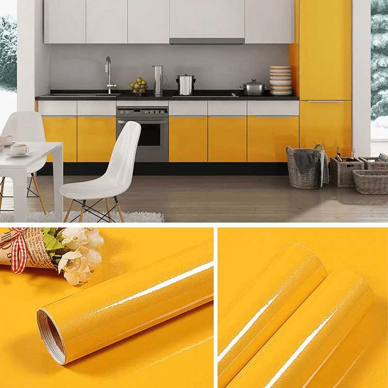 

New White DIY Decor Film PVC Self Adhesive Waterproof Wall Stickers Furniture Renovation Stickers Kitchen Cabinet Wallpaper