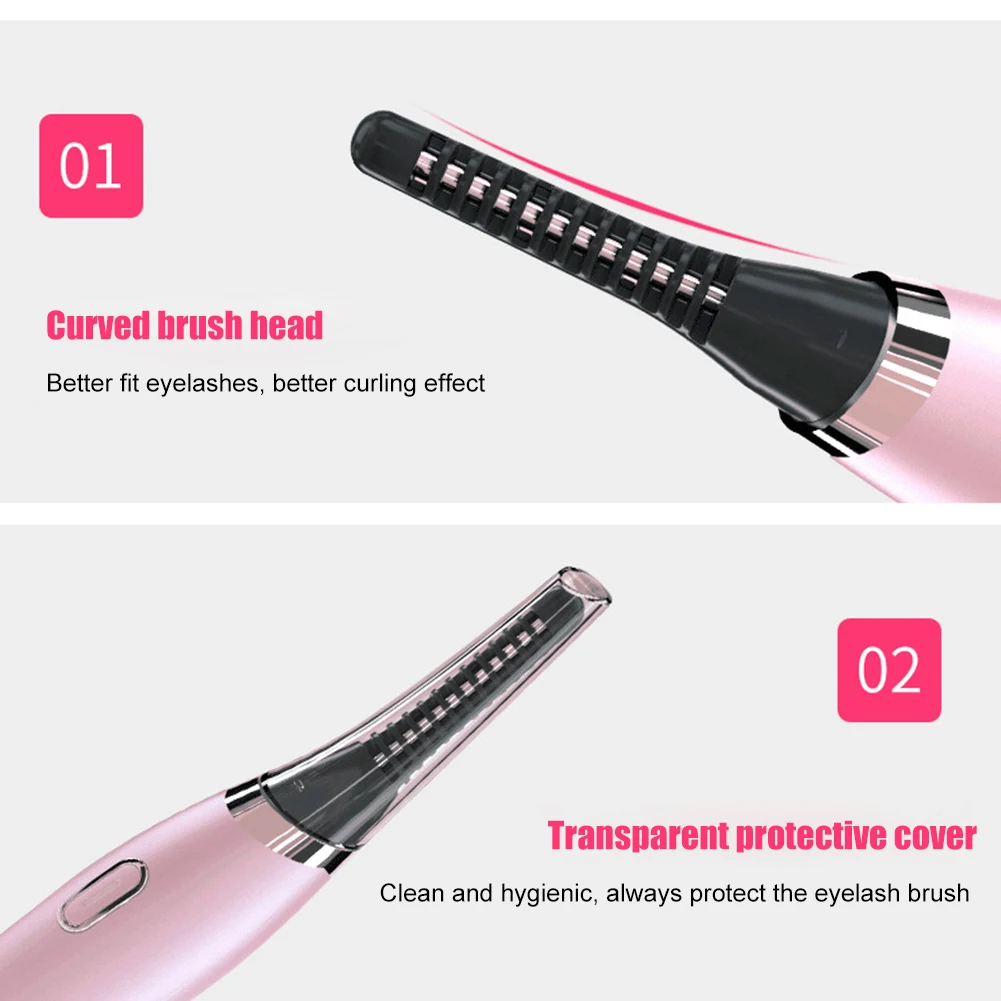 

Portable Long Lasting Eye Lash Perming Curling Electric Heated Eyelash Curler Extension Supplies Eye Cosmetic Tool