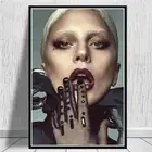 Постер в стиле поп-рок, певица, звезда, Леди Гага, холст, картина на стену для гостиной, лофт, домашняя фигурка, портрет, Декор, живопись